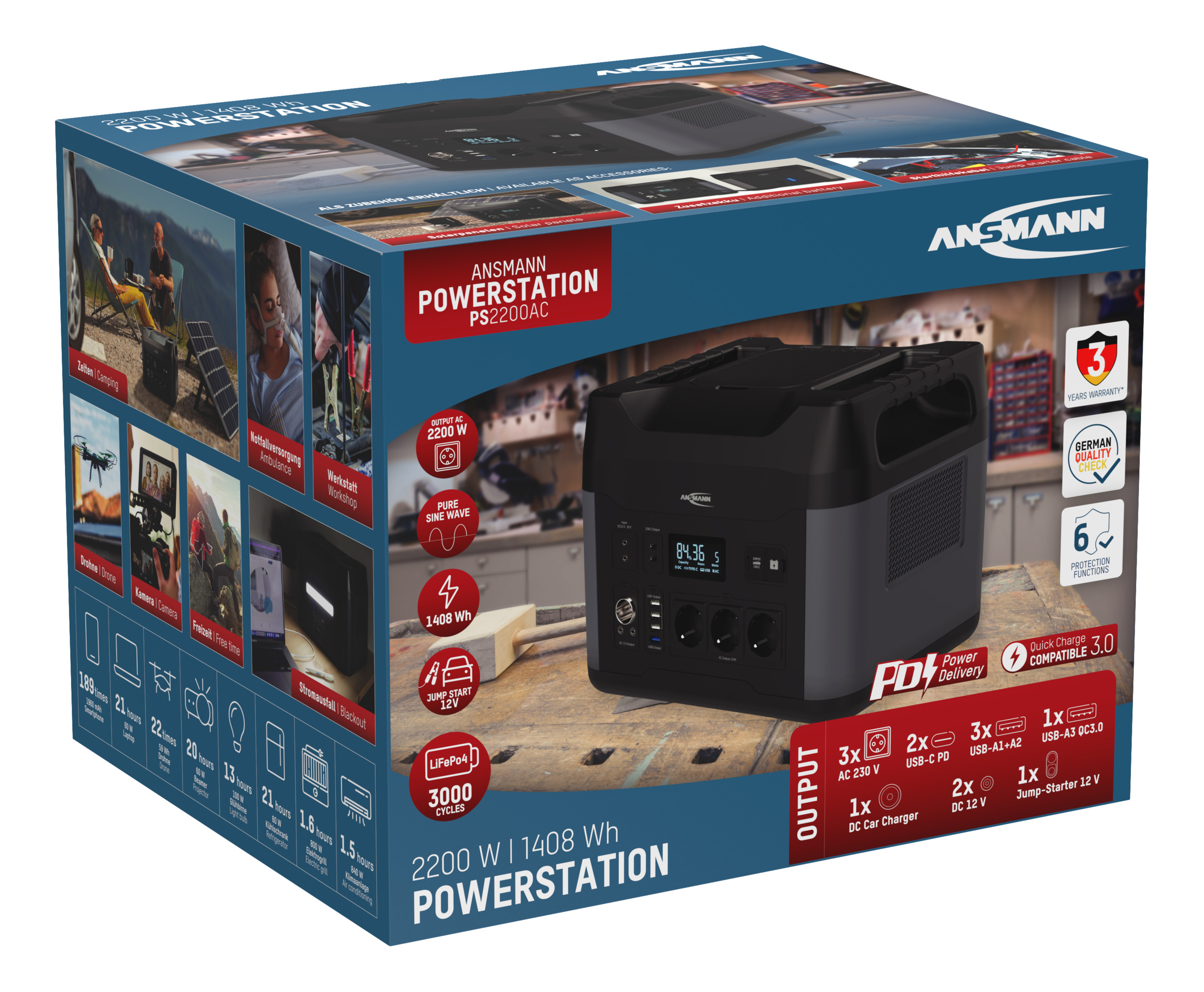 ANSMANN PS2200AC Powerstation